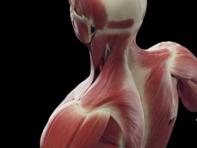  Human Male Skeleton and Muscles Static 