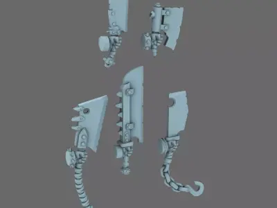 Space Orcs Cleavers LEFT 3D print model