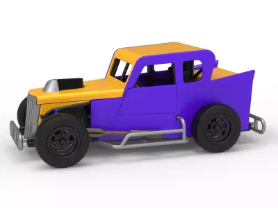 Dwarf car Version 2 Scale 1 to 25 3D print model