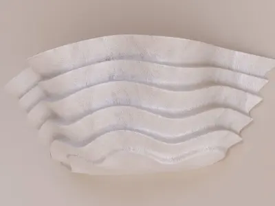 Shell Plaster Sconce by Liz O Brien 3D model