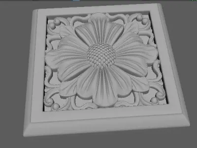 rosette flower 3D model 32