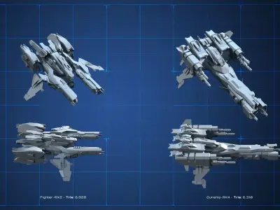 LOW - SPACE Vol06 Low-poly 3D model