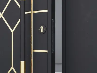 Aluminium door 293 3D model