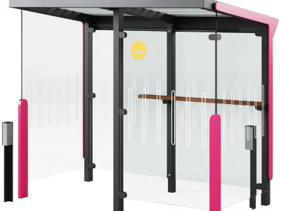 Smoking pavilion Aureo by mmcite 3D model