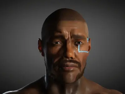 Futuristic Soldier Rigged Low-poly 3D model