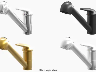 Fixtures - Kitchen Bathroom Faucet Pack B Low-poly 3D model
