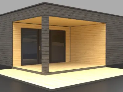 Modular office 3D model