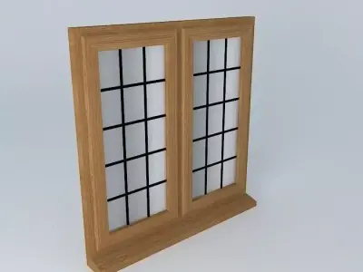 Window wooden Free 3D model