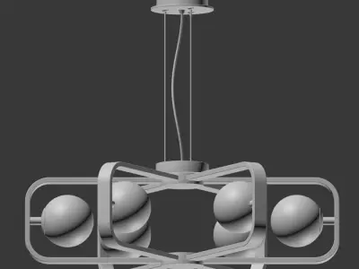 Maytoni Chandelier Suspension Light Avola Gold Modern 3D model