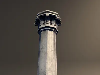 Column Castle Pillar 1 Low-poly 3D model