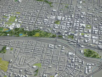 Colorado Springs  Low-poly 3D model