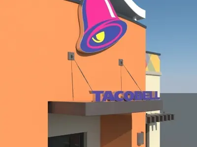 Taco Bell Restaurant 3D model