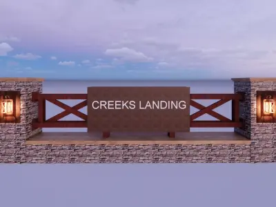 Customizable Traditional Ranch Monument Low-poly 3D model