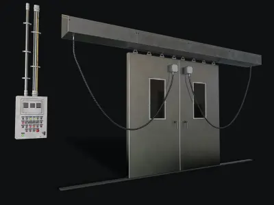 Electric Fridge Door Low-poly 3D model