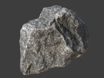 Gravel 2 rock Low-poly 3D model