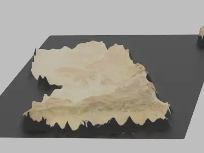 Yemen Map Country Low-poly 3D model