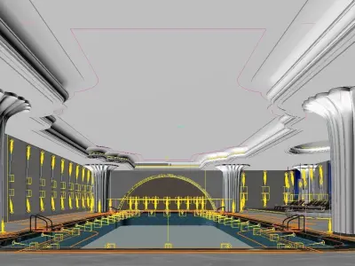 swimming pool 3D model 28