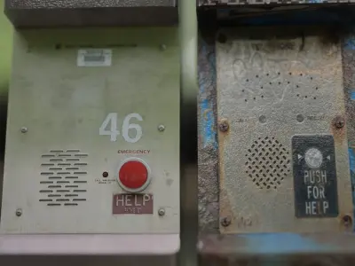 Campus Blue Light System Stations Low-poly 3D model