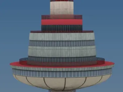 Vilnius TV Tower Low-poly 3D model