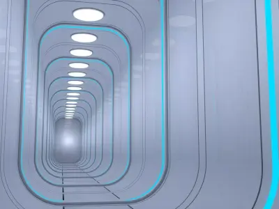 Sci Fi Tunnel 3D model 43
