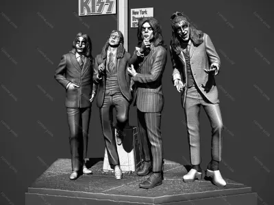 KISS New York Street Icons 1974 3d ptinting 3D print model
