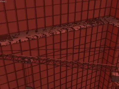 Crane Collapse Animation - 3D Model 3D model