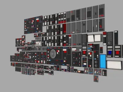 Star Wars Imperial Panels Pack 1 Low-poly 3D model
