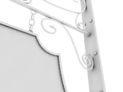 Welcome Sign Low-poly 3D model