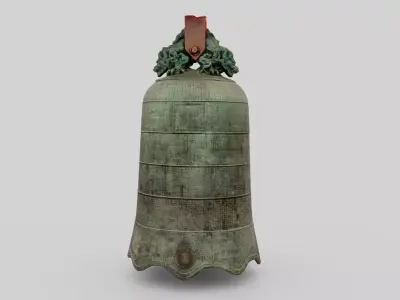 Chinese Sacred Bronze Bell Scan Low-poly 3D model