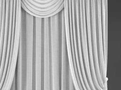 Curtain Low-poly 3D model