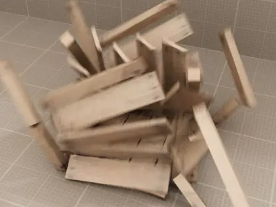 Destructible Props Pack Low-poly 3D model