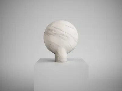 Sculpted Duoro Marble Lamp by Henry Wilson 3D model