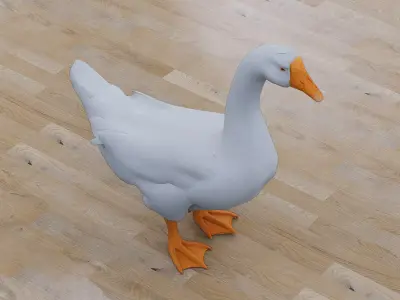 White Goose Low-poly 3D model