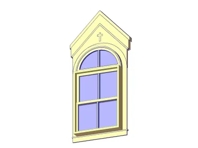 Pointed Arch Window 3D model