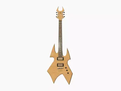 Electric Guitar H09 Light Wood - Music Instrument Design Low-poly 3D model