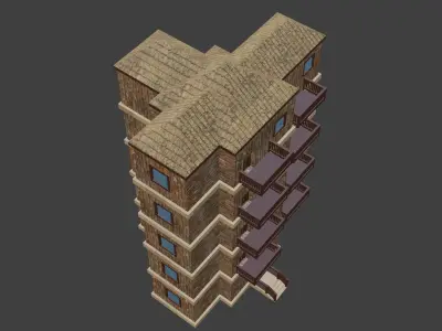 House Model 77 Low-poly 3D model