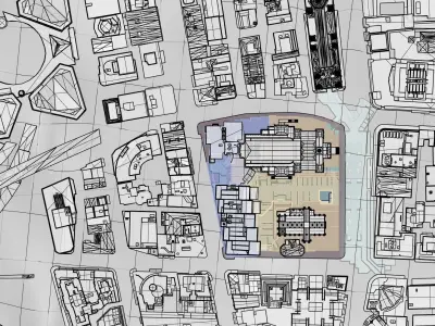 Sydney  1km Block Model 3D model