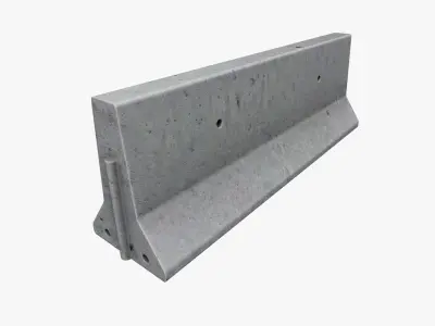 Road Traffic Barrier 01 Low-poly 3D model