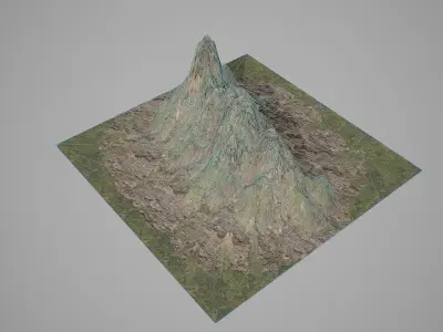Mountains V3 Low-poly 3D model