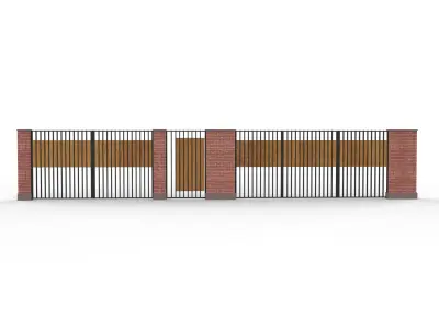 Modern fence 3D model