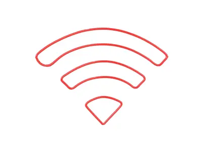 Neon Wifi Symbol v1 006 Low-poly 3D model