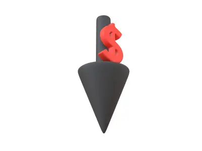 Price Down Symbol V2 003 Low-poly 3D model