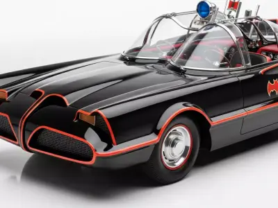 Vintage 1960s Retro Concept Batmobile Low-poly 3D model