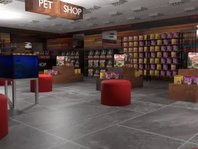Pet Animal Fodder - Feed Shop Low-poly 3D model