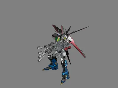 Attacker Gundam B 24 3D model