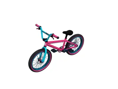BMX Bicycle Low Poly Freestyle Street Bike Model Low-poly 3D model
