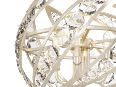 Platinum Crescent Pendant by Quoizel 3D model