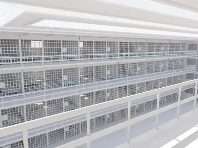 Prison Interior Low-poly 3D model