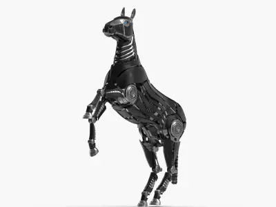 Robot horse rears up 3D model