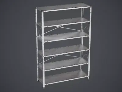 Metal Shelf - PBR Texture Low-poly 3D model